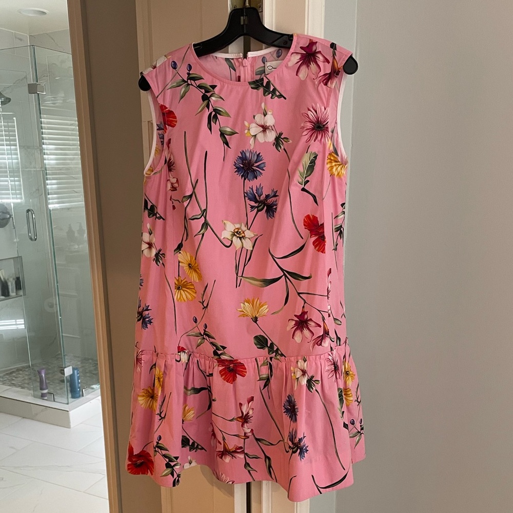 OSCAR DE LA RENTA
Flared floral-print cotton-blend poplin mini dress